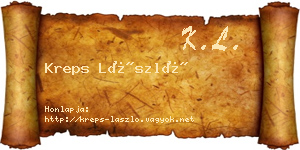 Kreps László névjegykártya